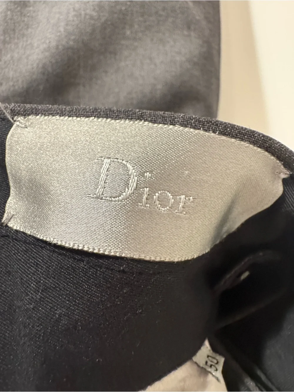 Dior Men's Gray Two-Piece Suit JACKET 48, TROUSERS 50.